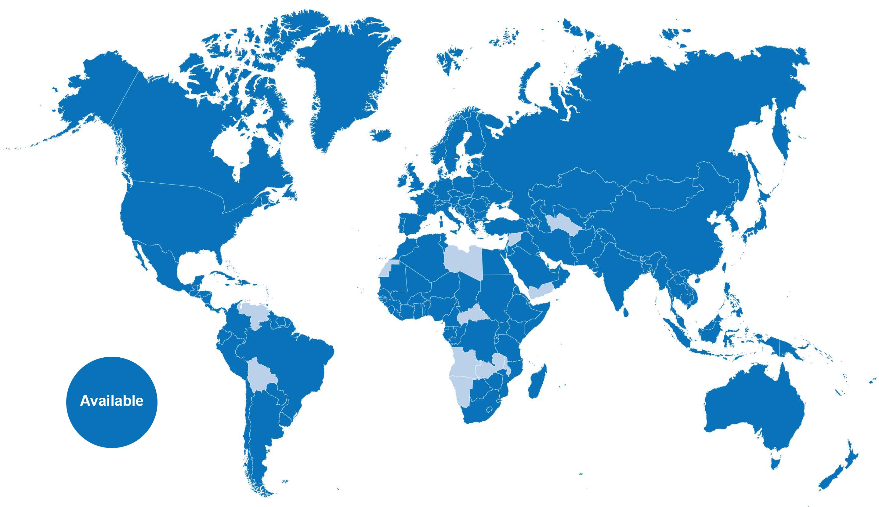 Different shades coverage map