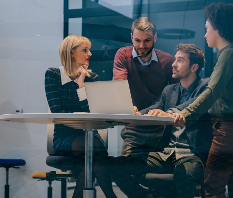 A team in a meeting